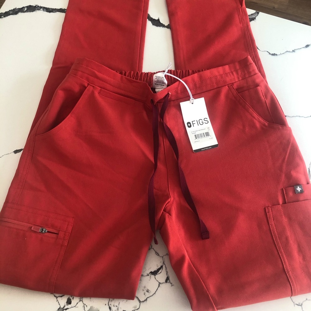 Figs Yola Skinny Srcub Pants XS Color Clay